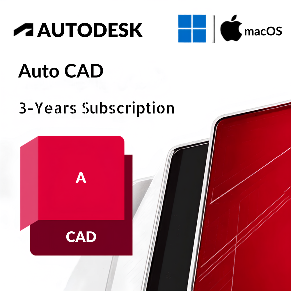 AutoCad 3-Year Subscription Autodesk AutoCAD 1 - 3 Years License (Windows/Mac) (Global)